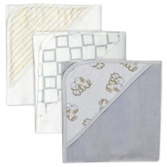 Adorable 6-Piece Hooded Bath Towel & Washcloth Set for Infants and Toddlers