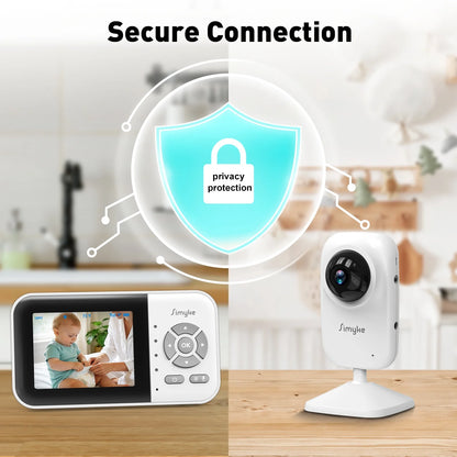 Dual Camera Video Baby Monitor, 2.8" LCD, Wireless, Night Vision, 2-Way Audio, App Access, 1200Ft Range, Feeding Timer, Temperature Sensor, Portable for Home Use
