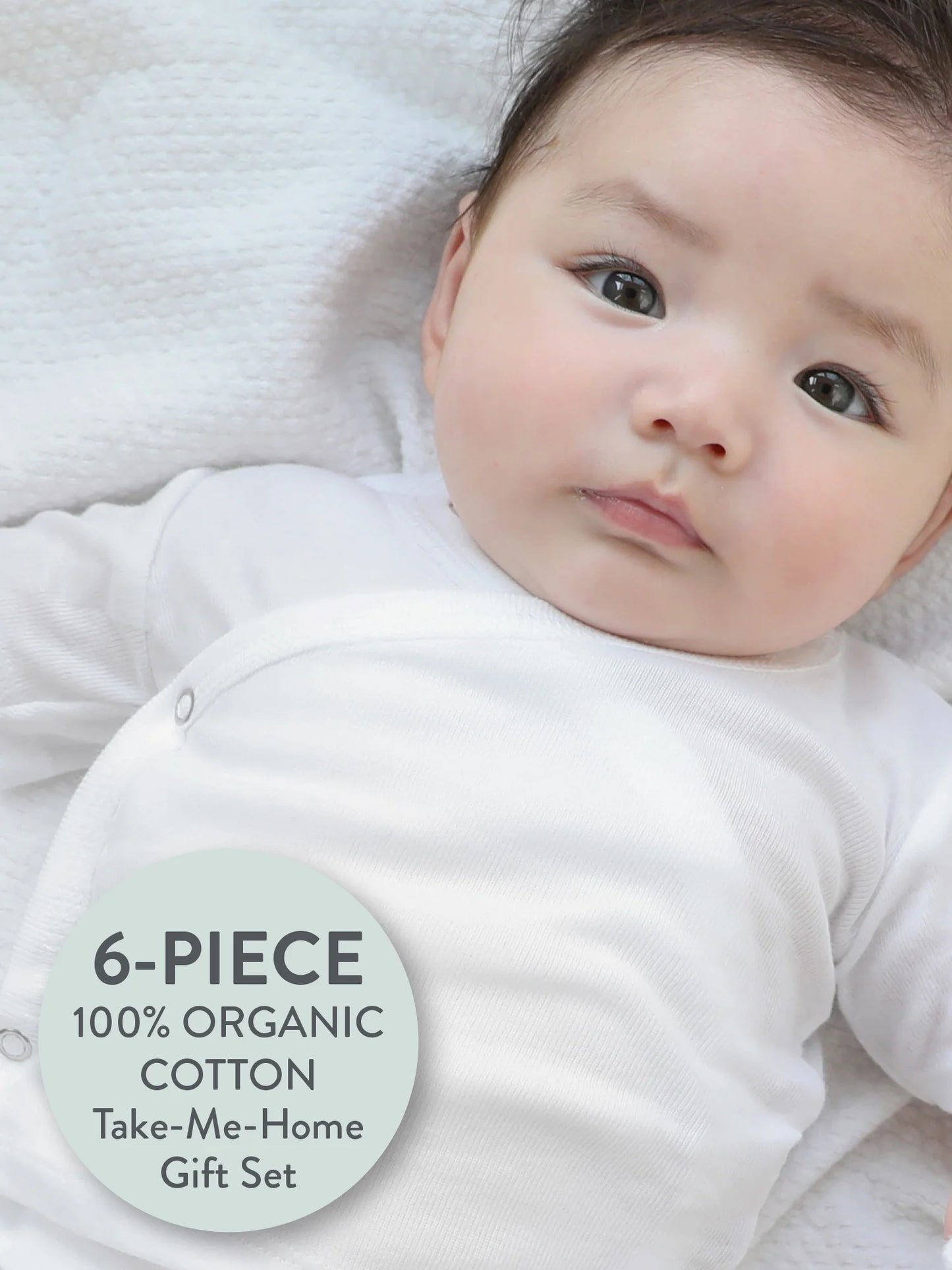 Baby Boy or Girl Gender Neutral Organic Cotton Take Me Home Gift Set, 6 Piece (Newborn-6 Months)
