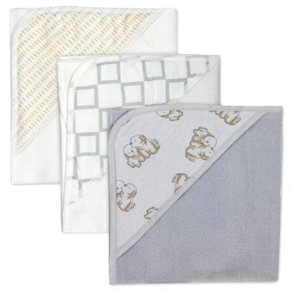 Adorable 6-Piece Hooded Bath Towel & Washcloth Set for Infants and Toddlers